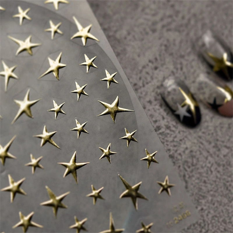 Meteor laser Nail Stickers